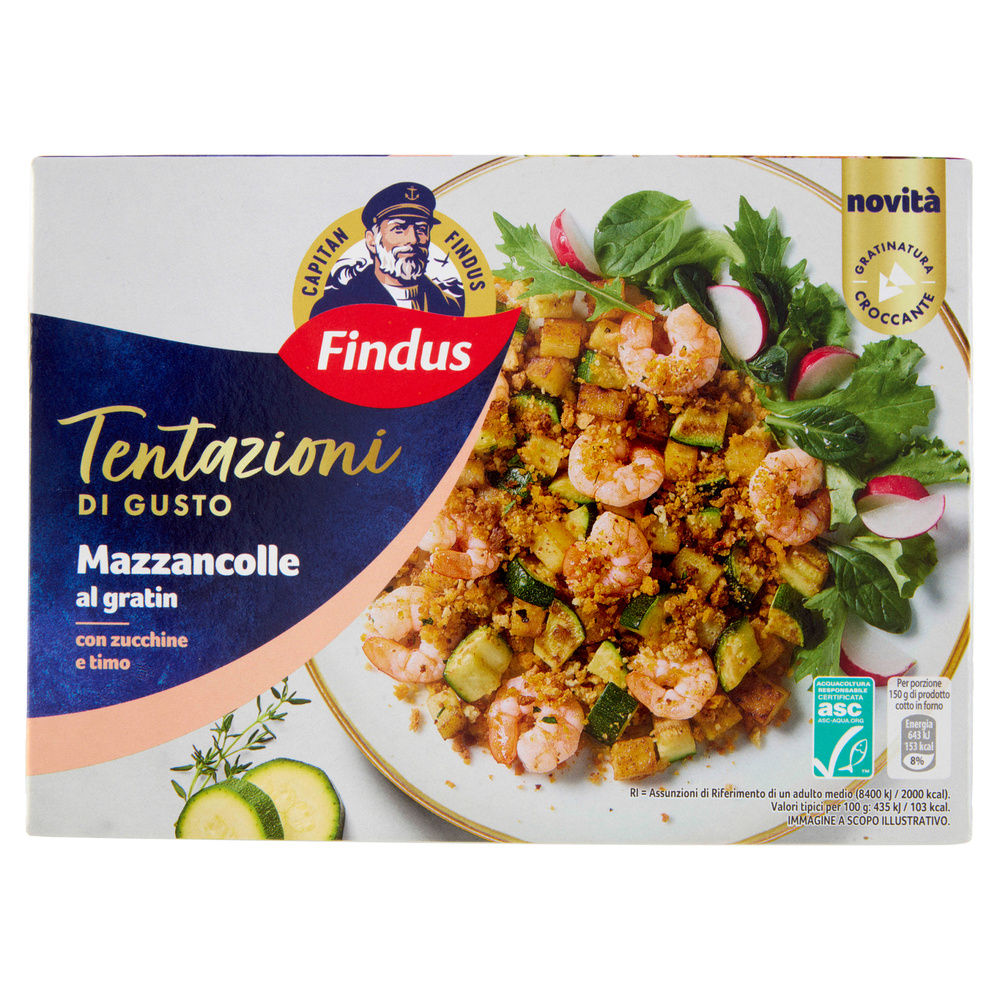 MAZZANCOLLE AL GRATIN CON ZUCCHINE E TIMO TENTAZIONI DI GUSTO FINDUS G 300 - 2