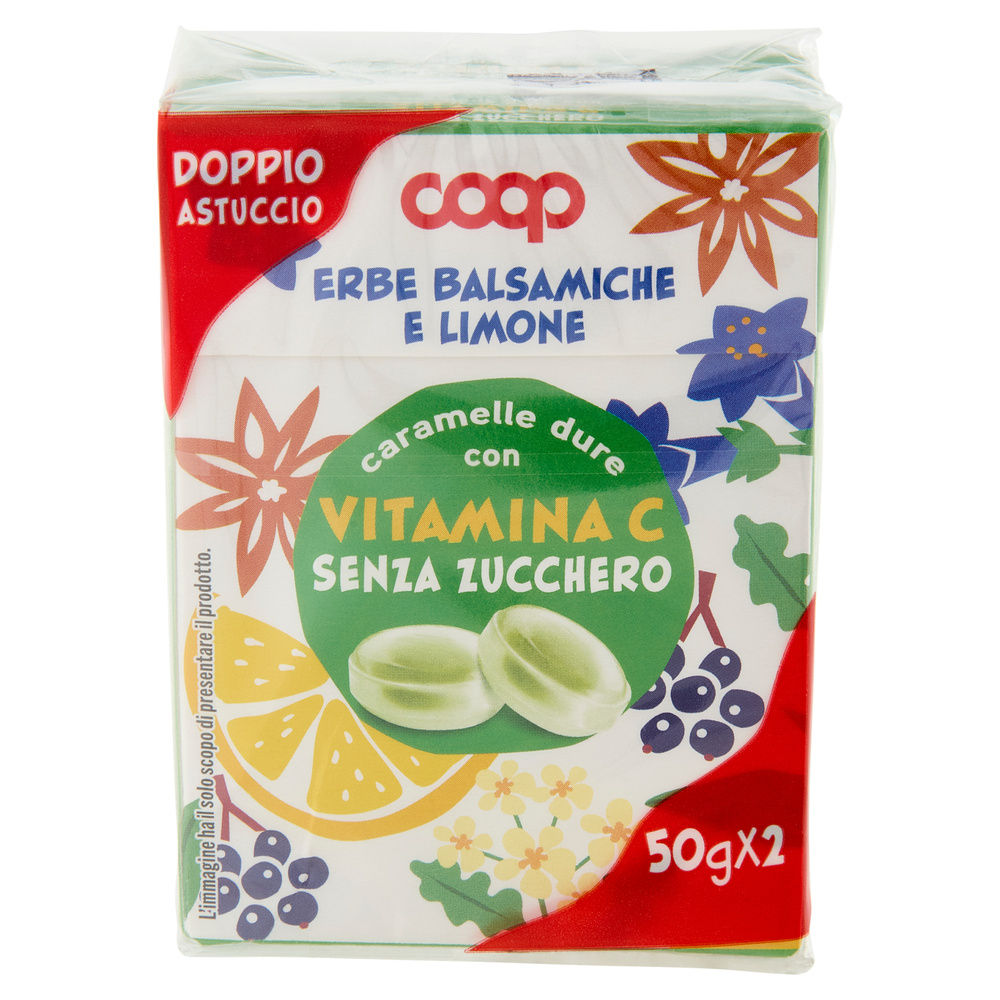 CARAMELLE DURE RIPIENE COOP ERBE BALSAMICHE E LIMONE+VIT C S/Z MULTIP G2X50 G100 - 8