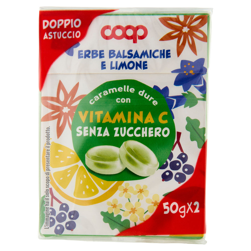 CARAMELLE DURE RIPIENE COOP ERBE BALSAMICHE E LIMONE+VIT C S/Z MULTIP G2X50 G100 - 7