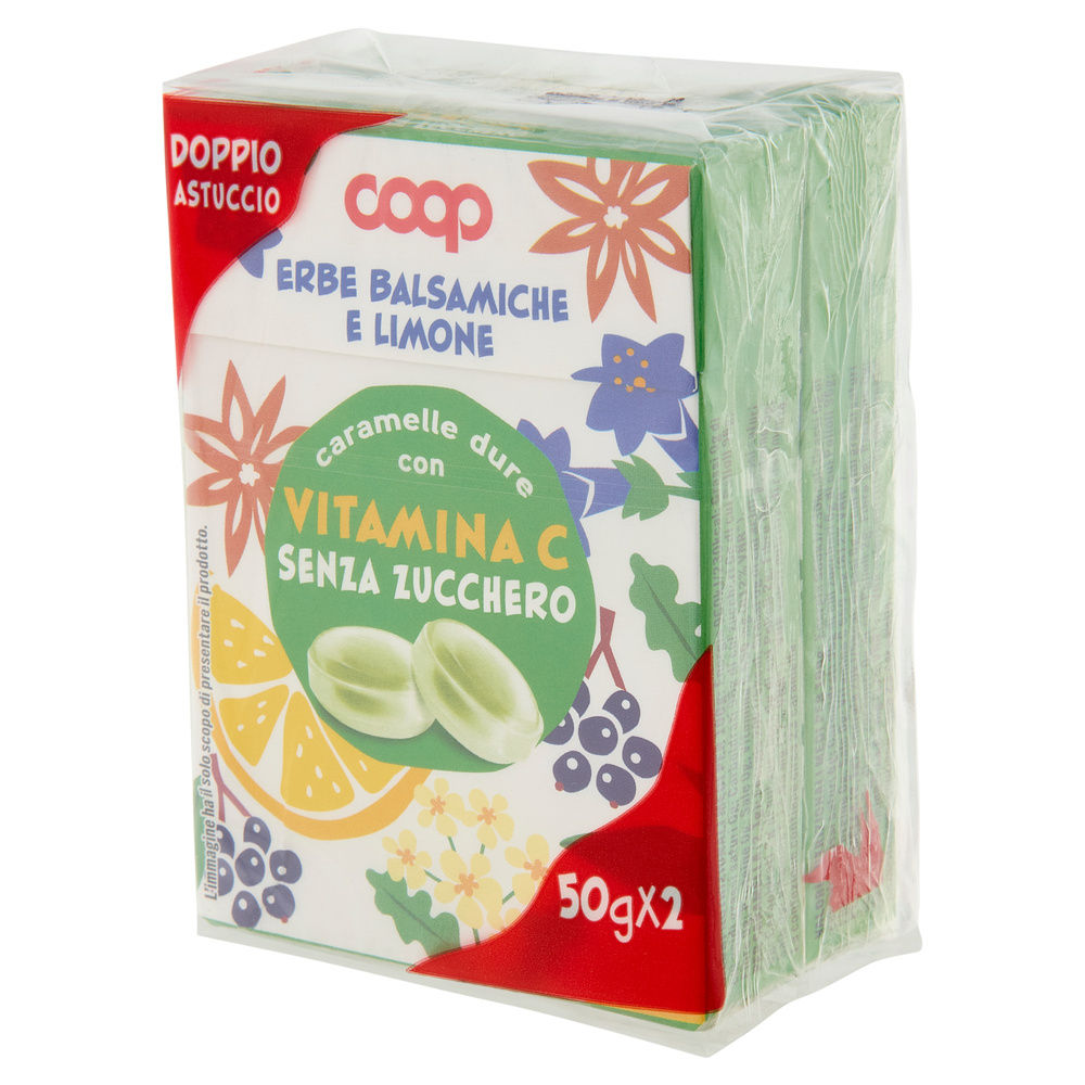 CARAMELLE DURE RIPIENE COOP ERBE BALSAMICHE E LIMONE+VIT C S/Z MULTIP G2X50 G100 - 1