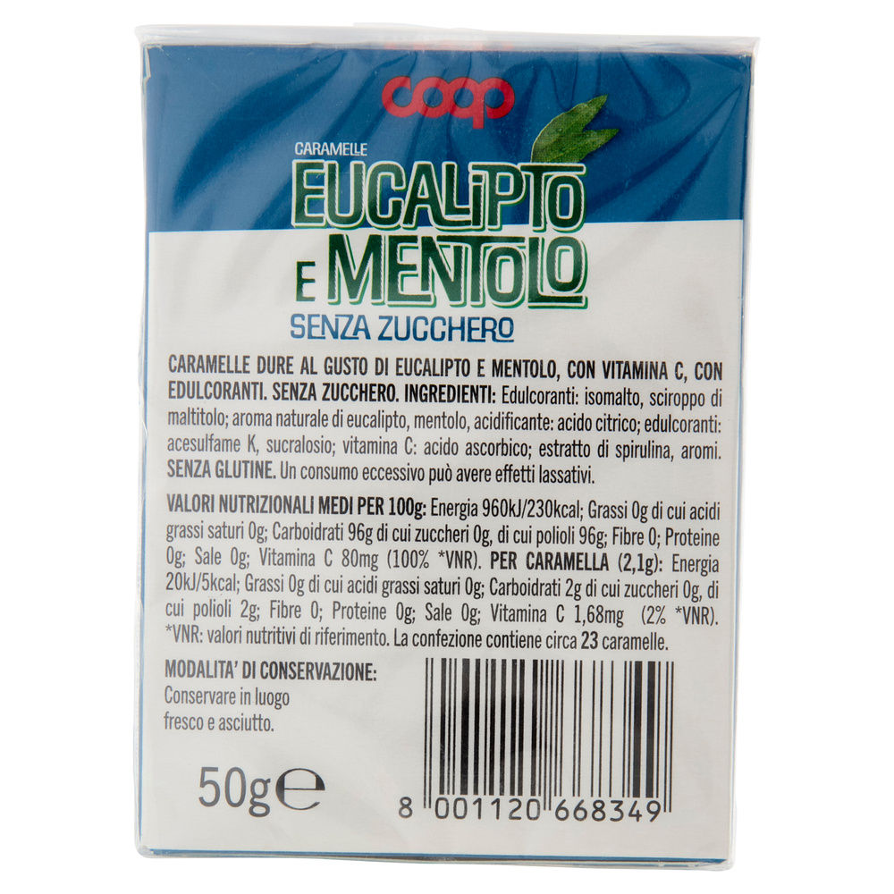CARAMELLE ALL'EUCALIPTO E MENTOLO BALSAMICHE SZ VIT C COOP 2 X G50 - 1