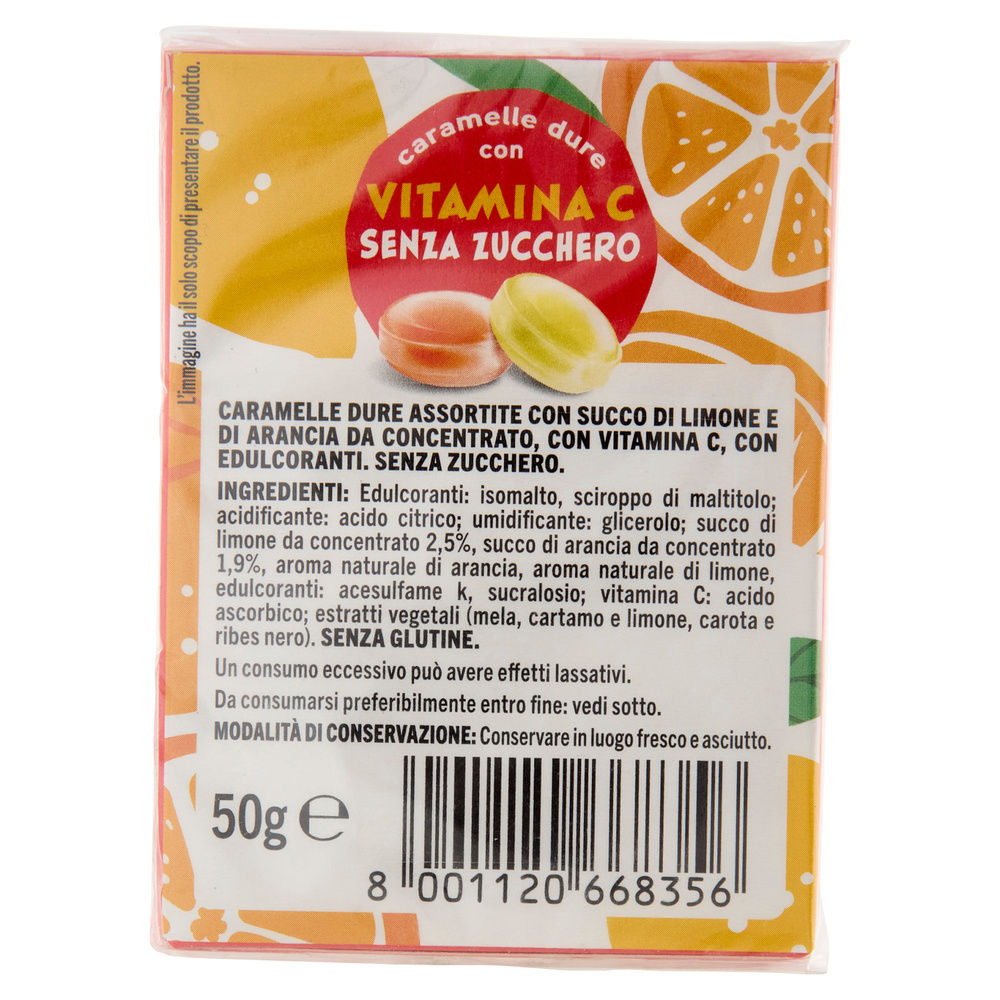 CARAMELLE DURE RIPIENE CON LIMONE E ARANCIA + VIT.C  S/Z COOP 2X50 G BIPACK G100 - 5