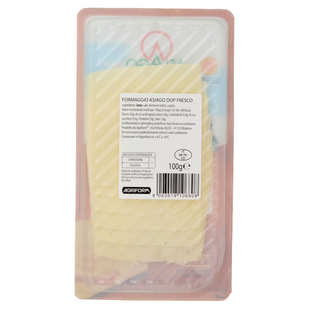 ASIAGO FRESCO DOP 6 FETTE AGRIFORM G 100 - 5