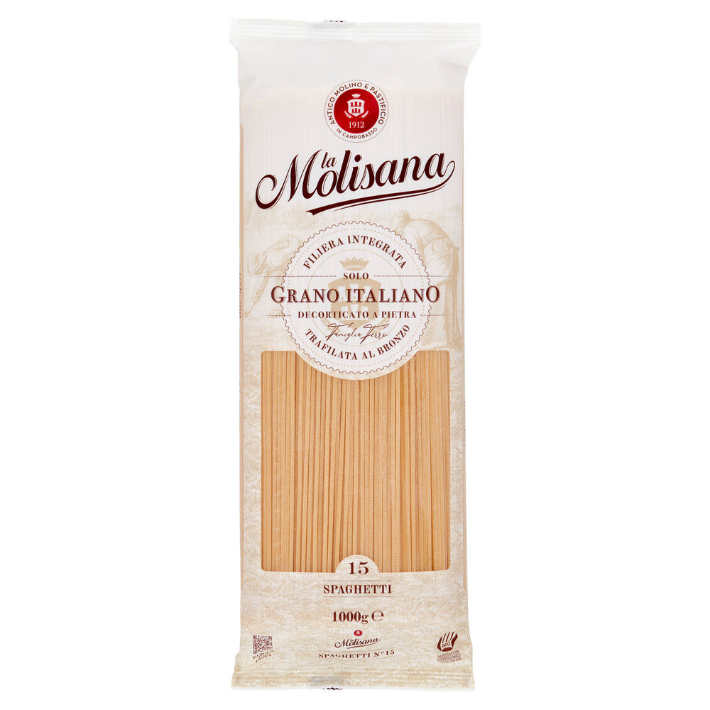 PASTA DI SEMOLA SPAGHETTI 15 TRAFILATURA AL BRONZO LA MOLISANA SACCHETTO KG 1 - 0
