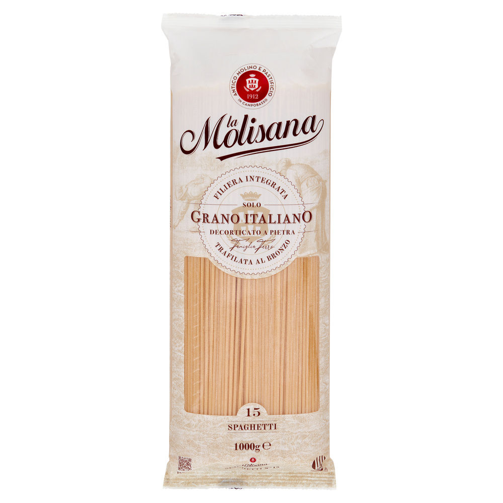 PASTA DI SEMOLA SPAGHETTI 15 TRAFILATURA AL BRONZO LA MOLISANA SACCHETTO KG 1 - 1