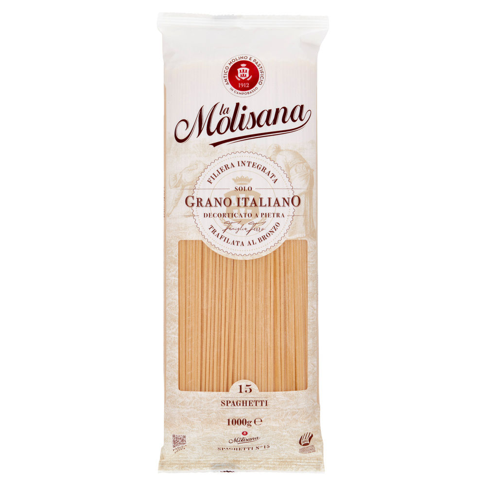 PASTA DI SEMOLA SPAGHETTI 15 TRAFILATURA AL BRONZO LA MOLISANA SACCHETTO KG 1 - 2