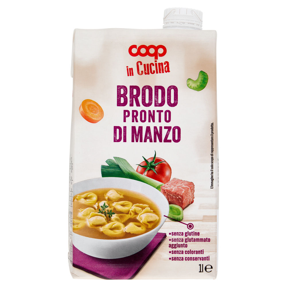 Brodo pronto di manzo coop brick l 1