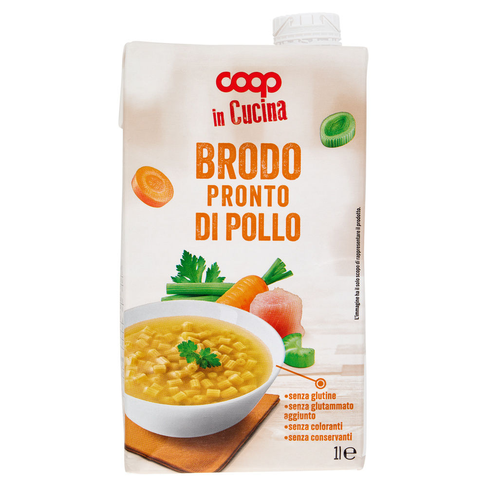 Brodo pronto di pollo coop brick l 1