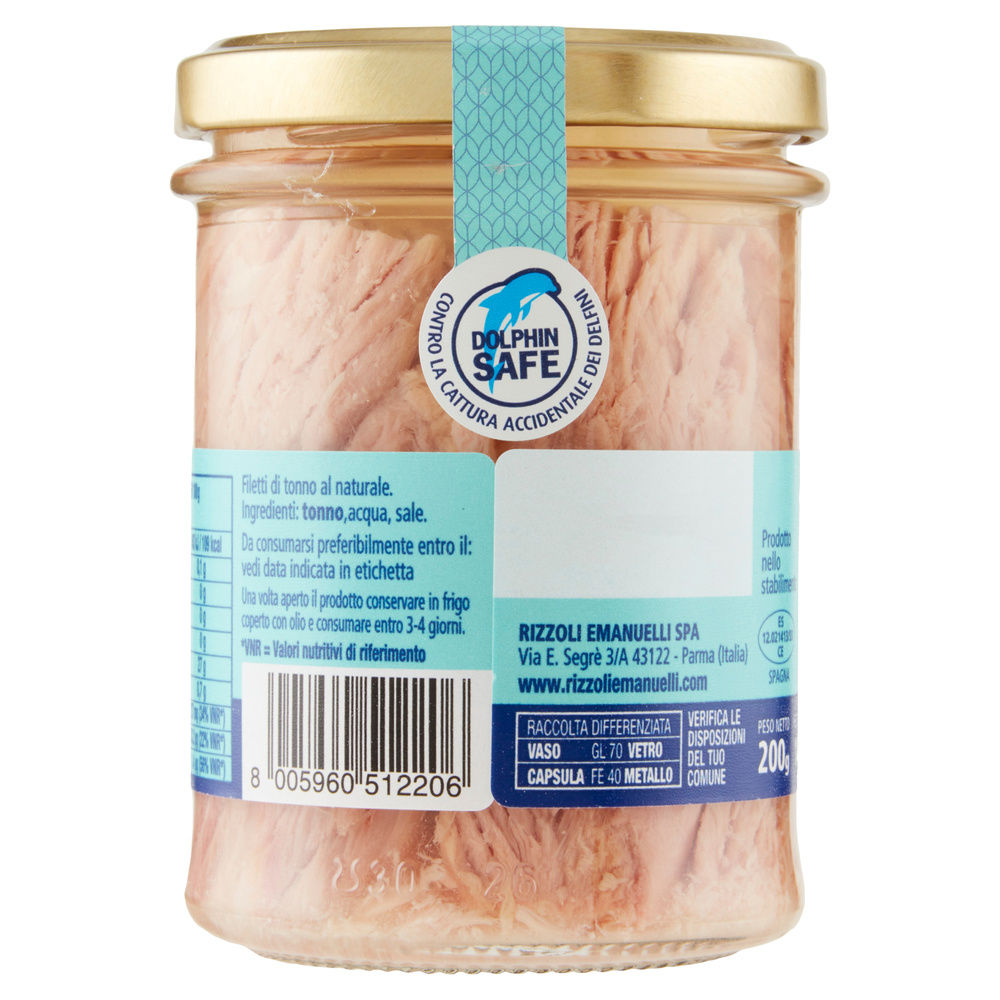 TONNO NATURALE LINEA ORO VASO T6 RIZZOLI G200 - 5