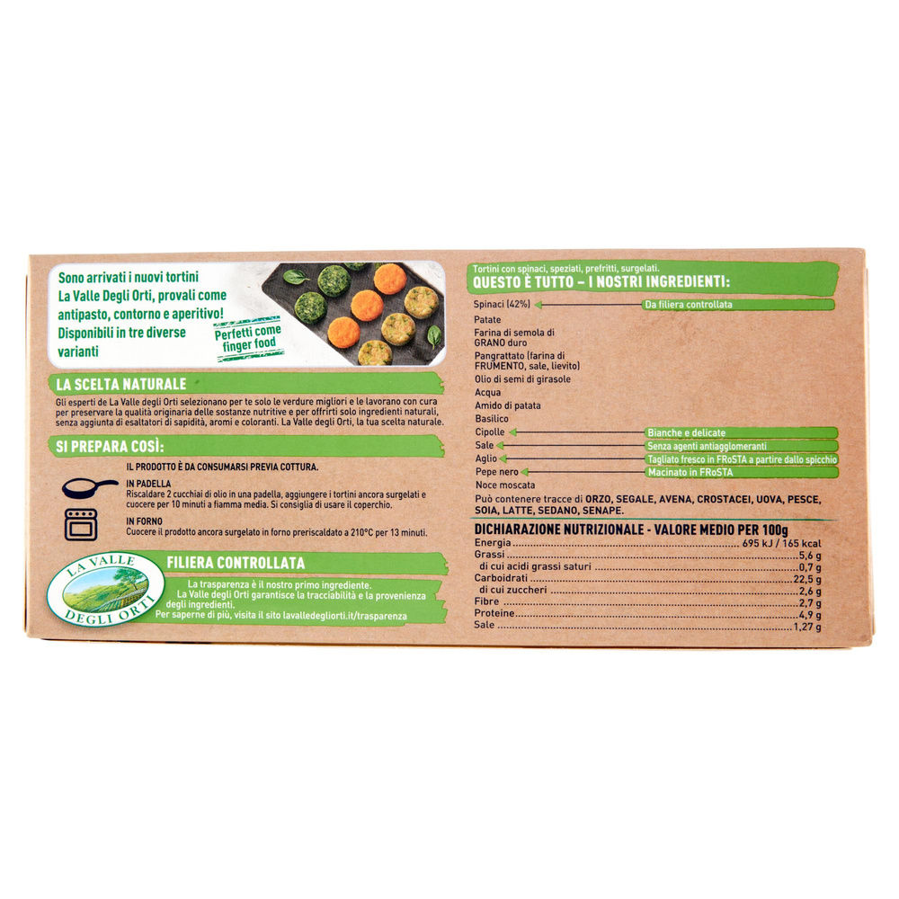 TORTINI SPINACI VALLE DEGLI ORTI SCATOLA PZ. 8 G 240 - 1