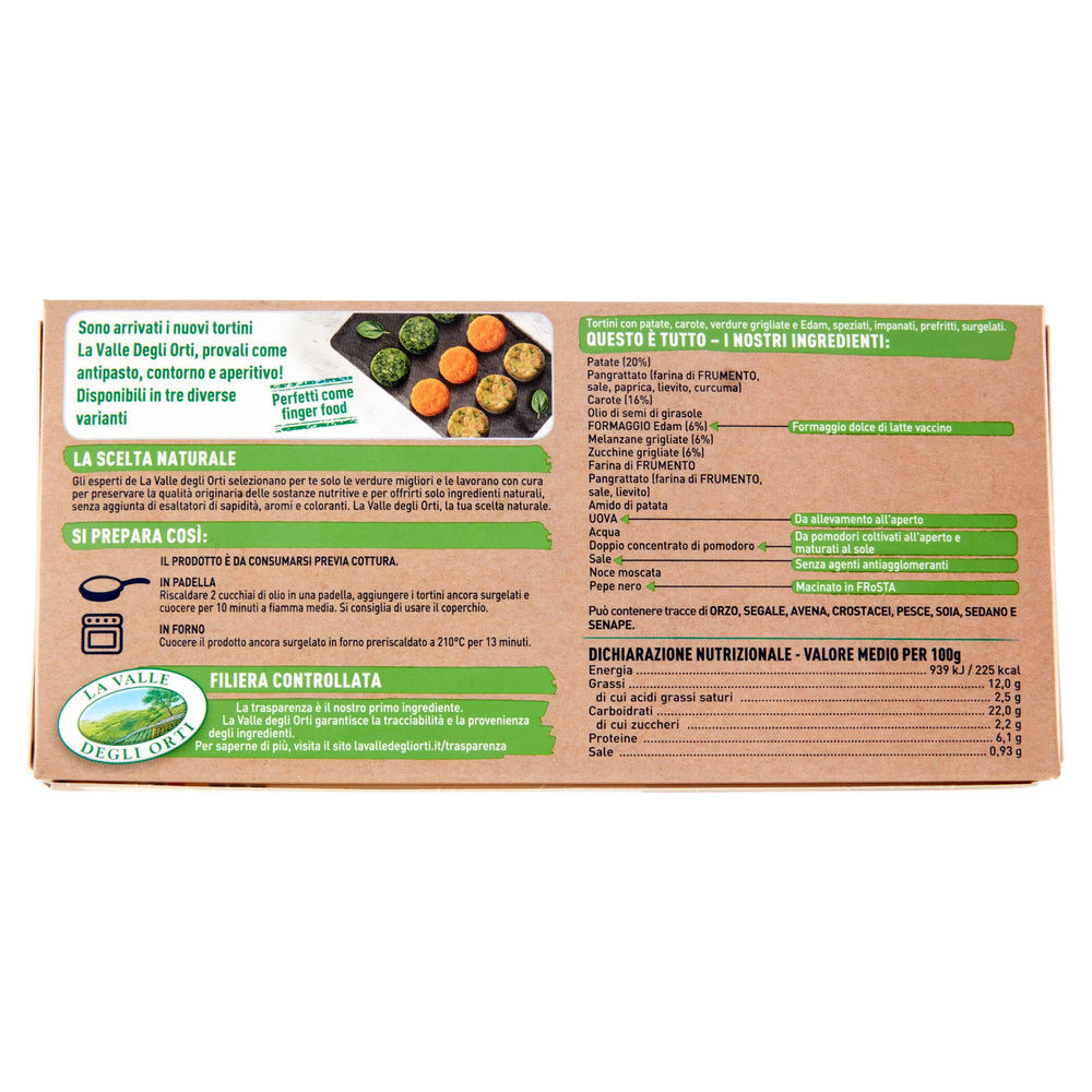 TORTINI PANATO ALLE VERDURE VALLE DEGLI ORTI SCATOLA PZ. 8 G 240 - 1