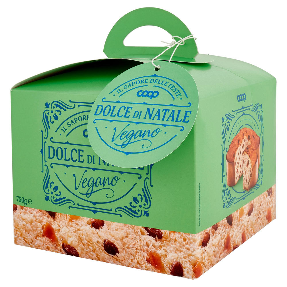 PANETTONE DOLCE DI NATALE CON UVETTA E CUB.DI ARANCIA 100%VEG.COOP G750 - 5