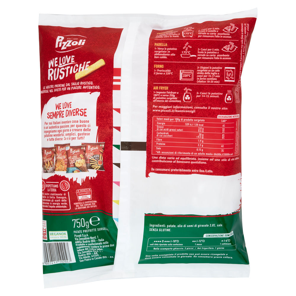 PATATE PIZZOLI WE LOVE RUSTICHE CASALINGHE BUSTA G750 - 2