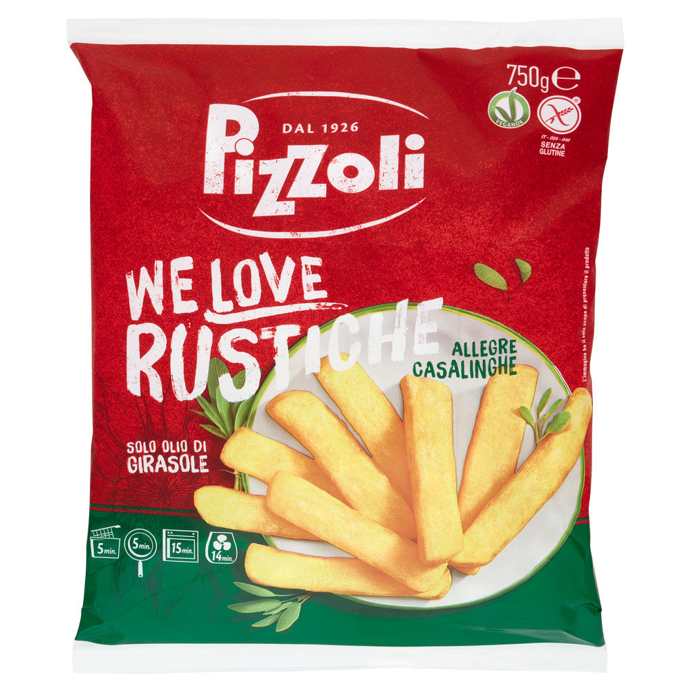 PATATE PIZZOLI WE LOVE RUSTICHE CASALINGHE BUSTA G750 - 0
