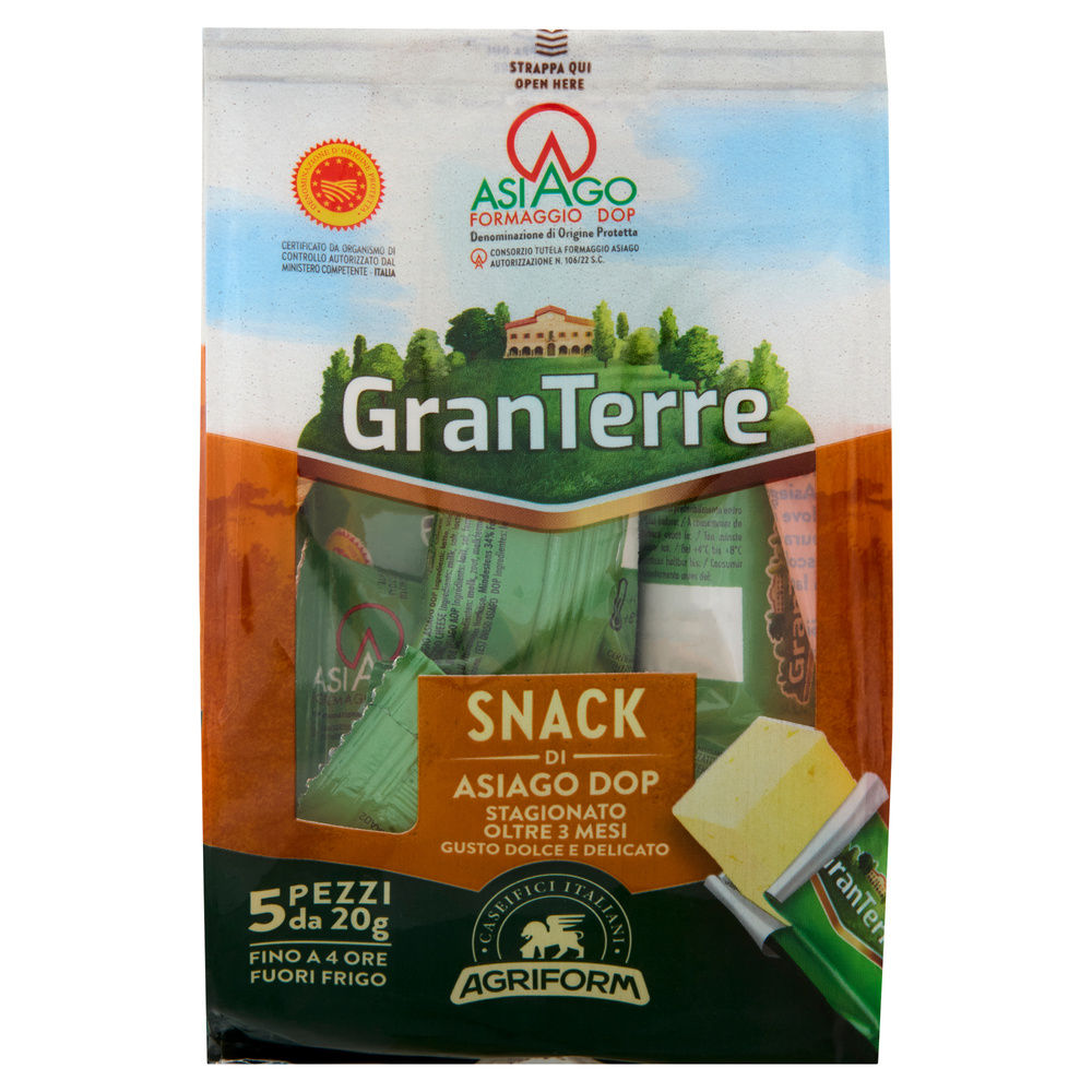 ASIAGO DOP STAGIONATO SNACK GRANTERRE G 20X5PZ - 5