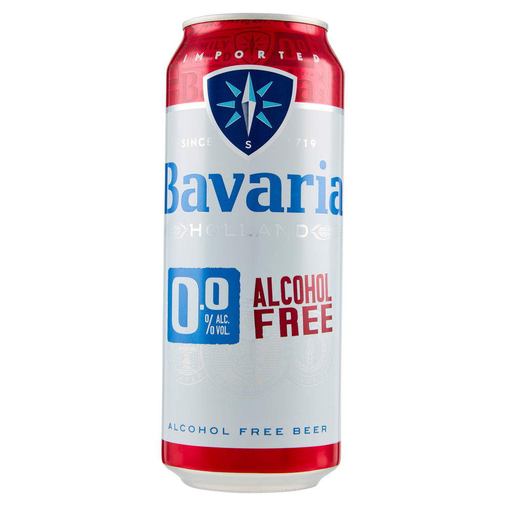 Birra analcolica bavaria 0.0% lattina ml 500
