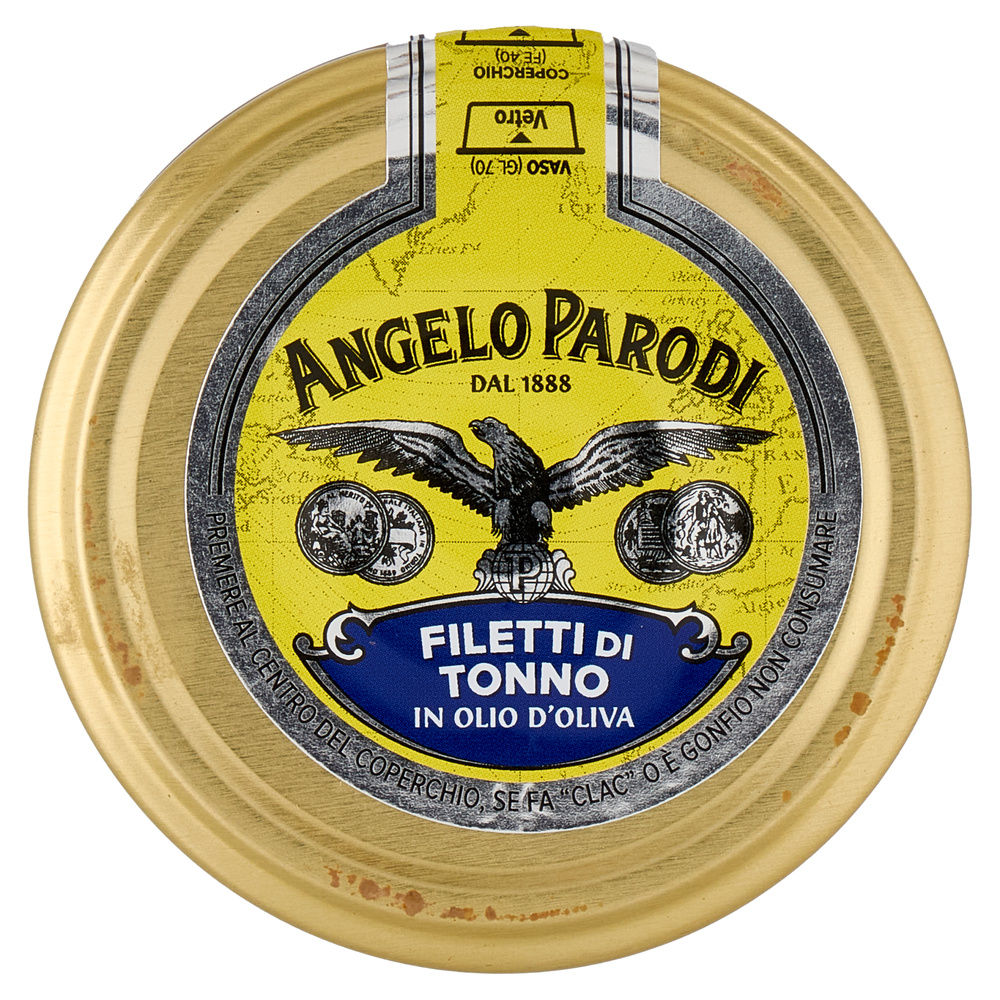 FILETTI DI TONNO IN OLIO DI OLIVA ANGELO PARODI G 178 - 2