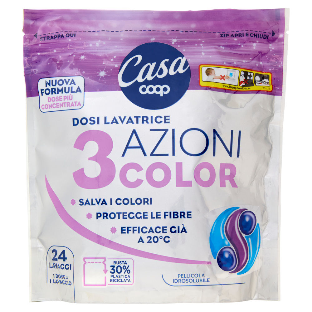 DETERSIVO LAVATRICE LIQUIDO CONCENTRATO COOP CASA COLOR G504 PZ 24 - 0