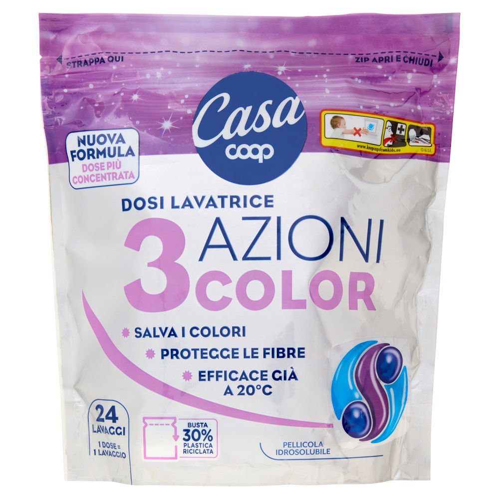 DETERSIVO LAVATRICE LIQUIDO CONCENTRATO COOP CASA COLOR G504 PZ 24 - 3
