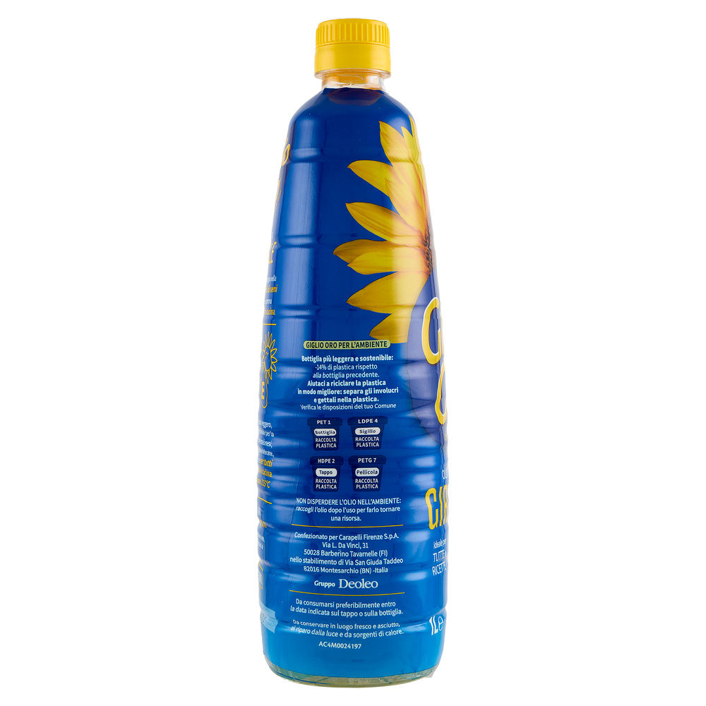 OLIO DI SEMI DI GIRASOLE GIGLIO ORO BTG PET LT.1 - 3