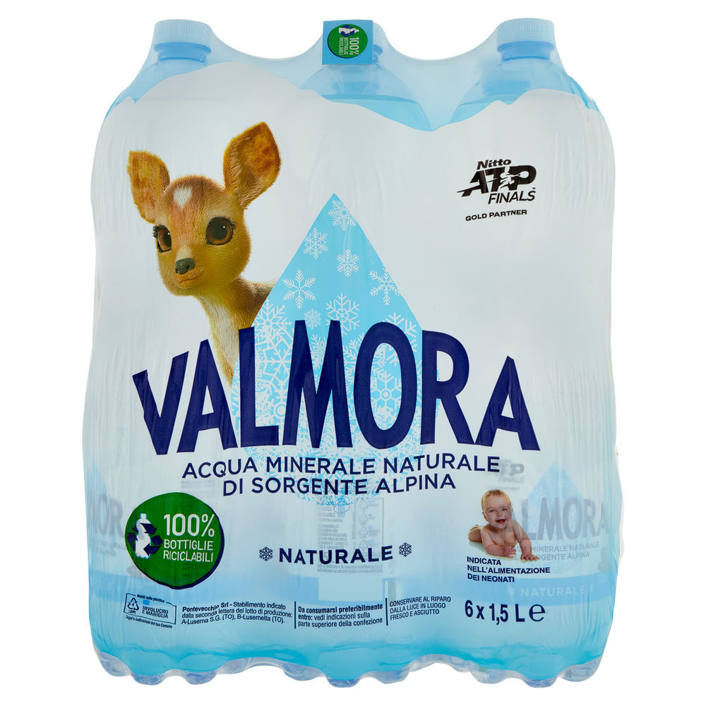 ACQUA VALMORA NATURALE CLUSTER PET LT 1,5 X 6 - 0