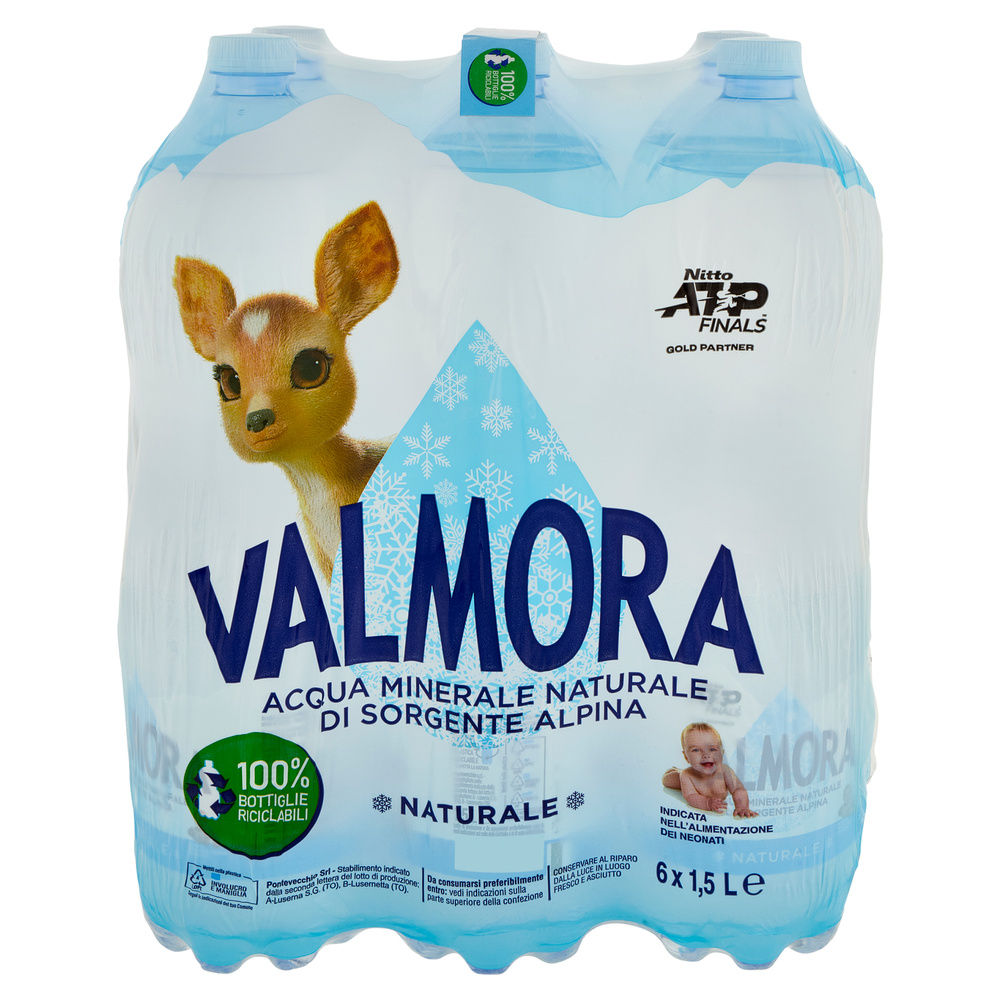 ACQUA VALMORA NATURALE CLUSTER PET LT 1,5 X 6 - 2