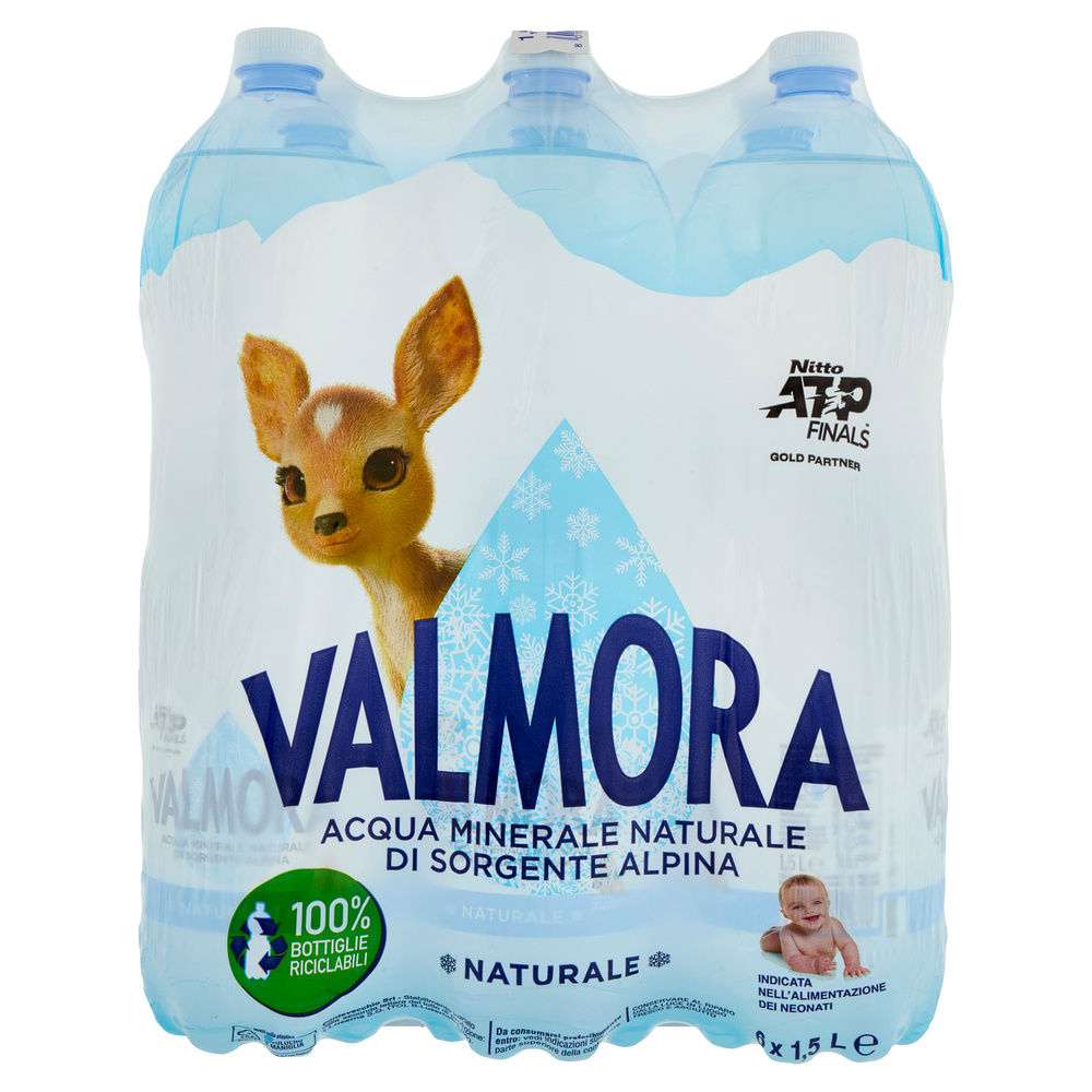 ACQUA VALMORA NATURALE CLUSTER PET LT 1,5 X 6 - 5