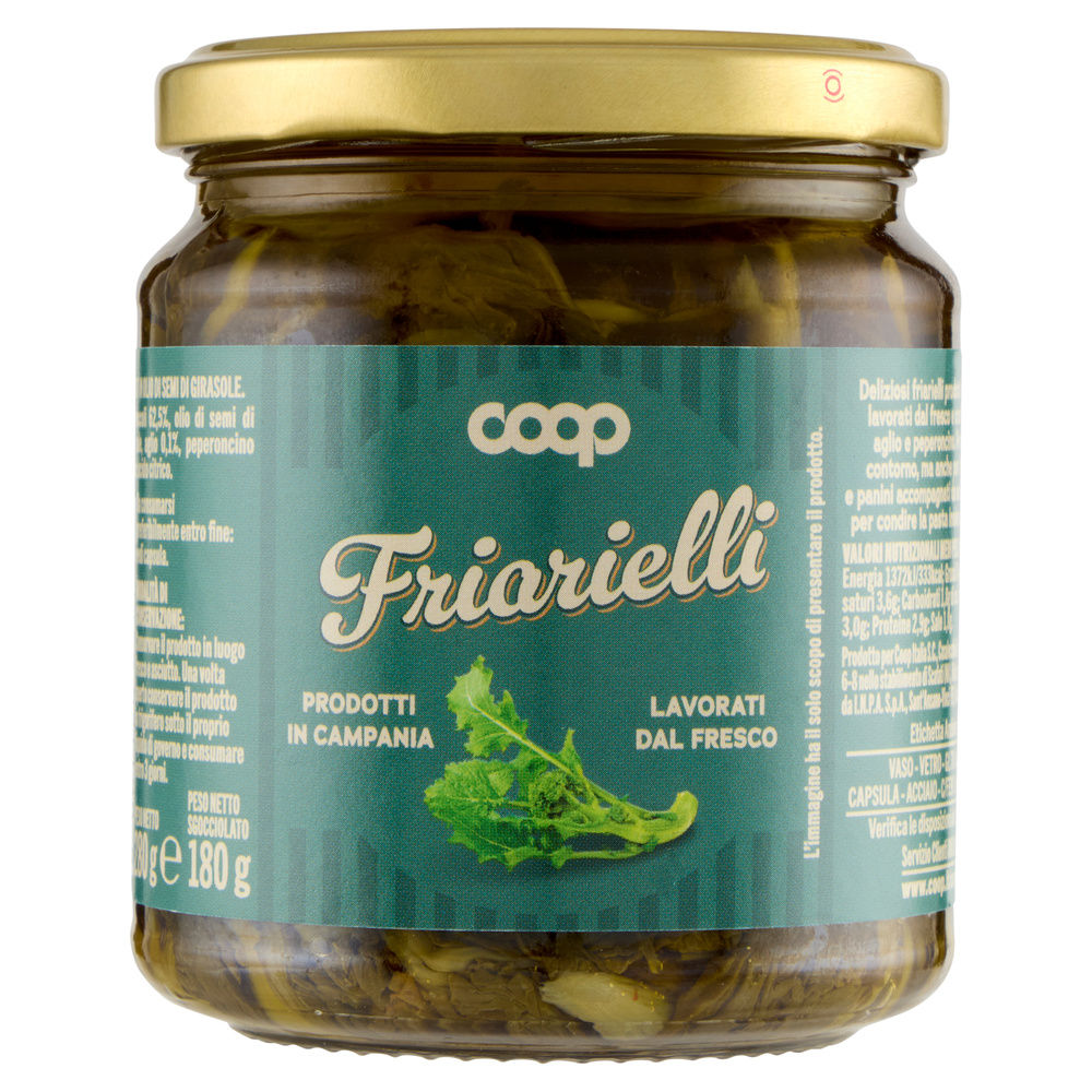 FRIARELLI  IN OLIO DI SEMI DI GIRASOLE COOP G 280 - 0