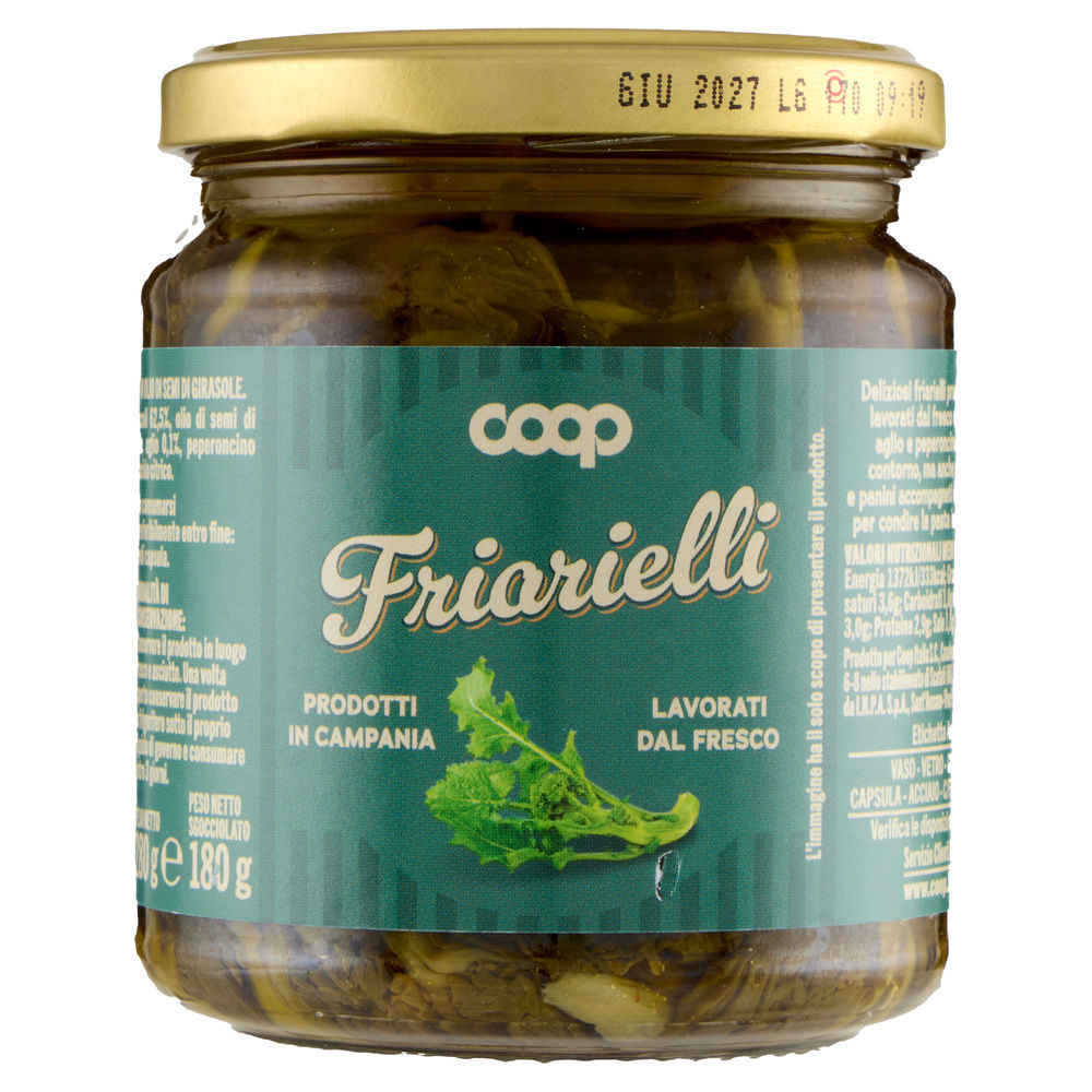 FRIARELLI  IN OLIO DI SEMI DI GIRASOLE COOP G 280 - 6