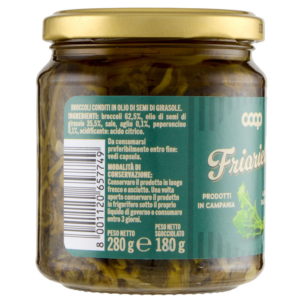 FRIARELLI  IN OLIO DI SEMI DI GIRASOLE COOP G 280 - 5