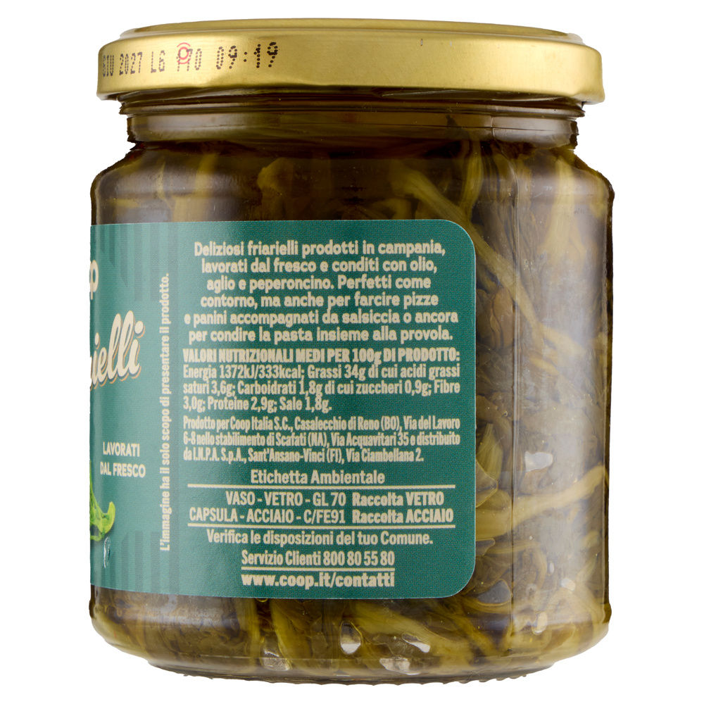 FRIARELLI  IN OLIO DI SEMI DI GIRASOLE COOP G 280 - 3