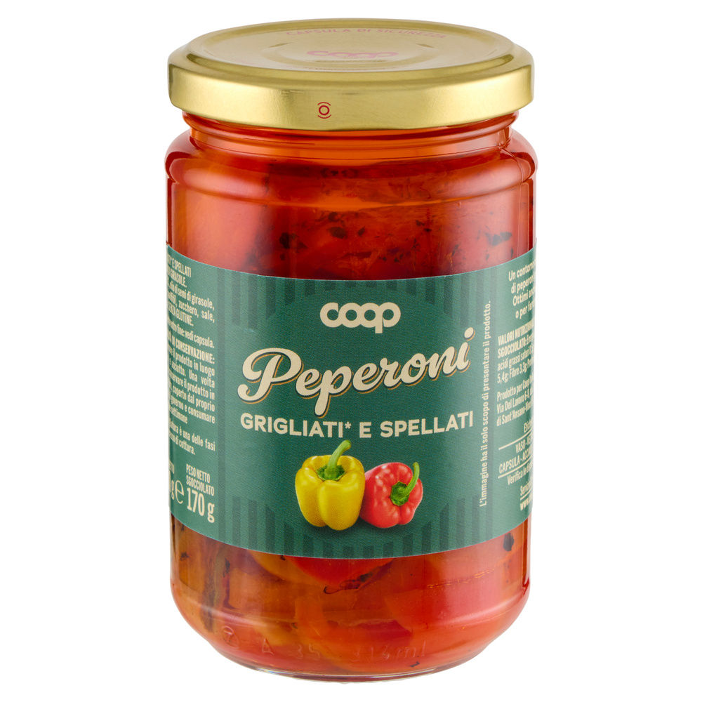 PEPERONI GRIGLIATI OLIO SEMI DI GIRASOLE COOP G 280 - 7