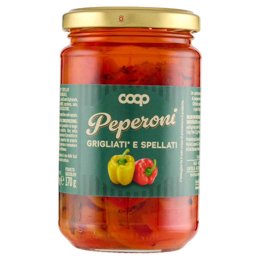 PEPERONI GRIGLIATI OLIO SEMI DI GIRASOLE COOP G 280 - 6