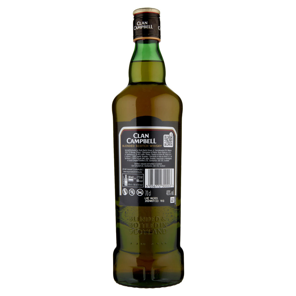 WHISKY CLAN CAMPBELL 40 GRADI BOTTIGLIA ML 700 - 4