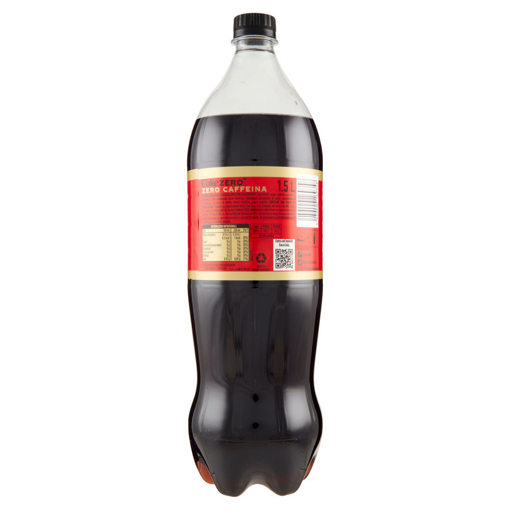 COCA COLA ZERO ZUCCHERI SENZA CAFFEINA PET L 1,5 - 4