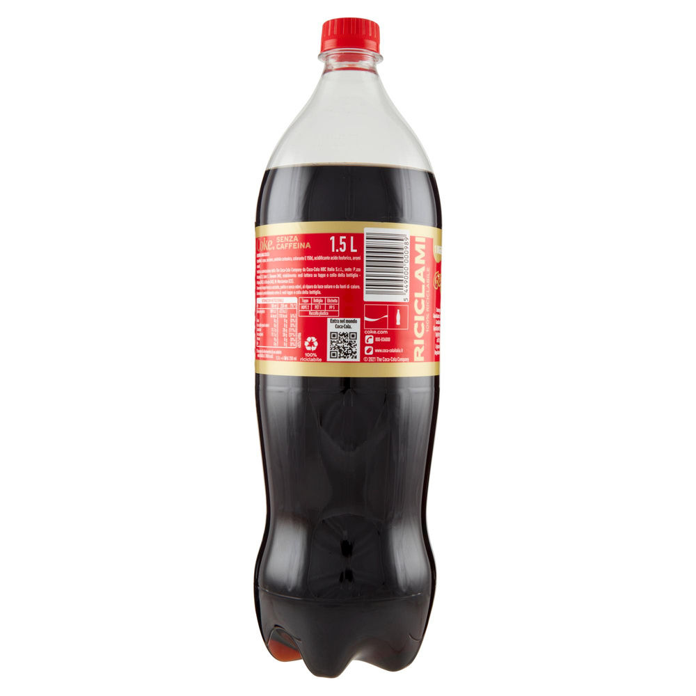 COCA COLA SENZA CAFFEINA PET L 1,5 - 4
