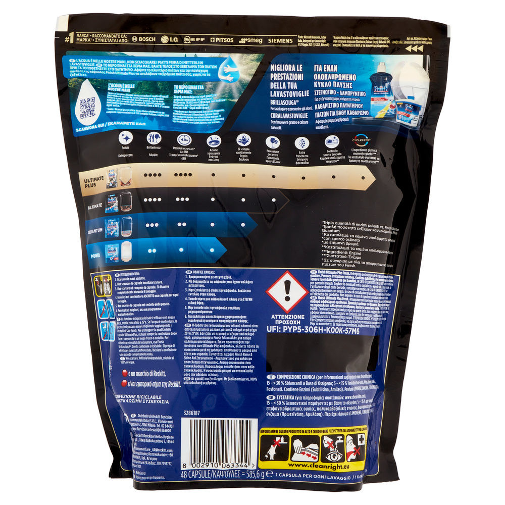 DETERSIVO LAVASTOVIGLIE FINISH TABS ULTIMATE PLUS REGULAR 48LAV G 585,6 - 4