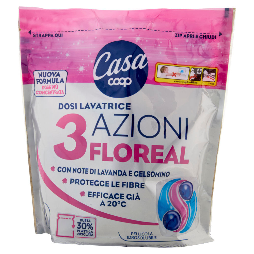 DETERSIVO LAVATRICE LIQUIDO CONCENTRATO COOP CASA FLOREAL G 504 PZ 24 - 6