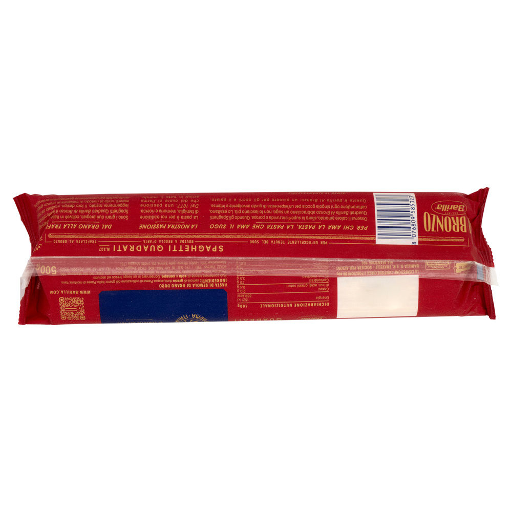 PASTA DI SEMOLA SPAGHETTI QUADRATI AL BRONZO BARILLA G500 - 4