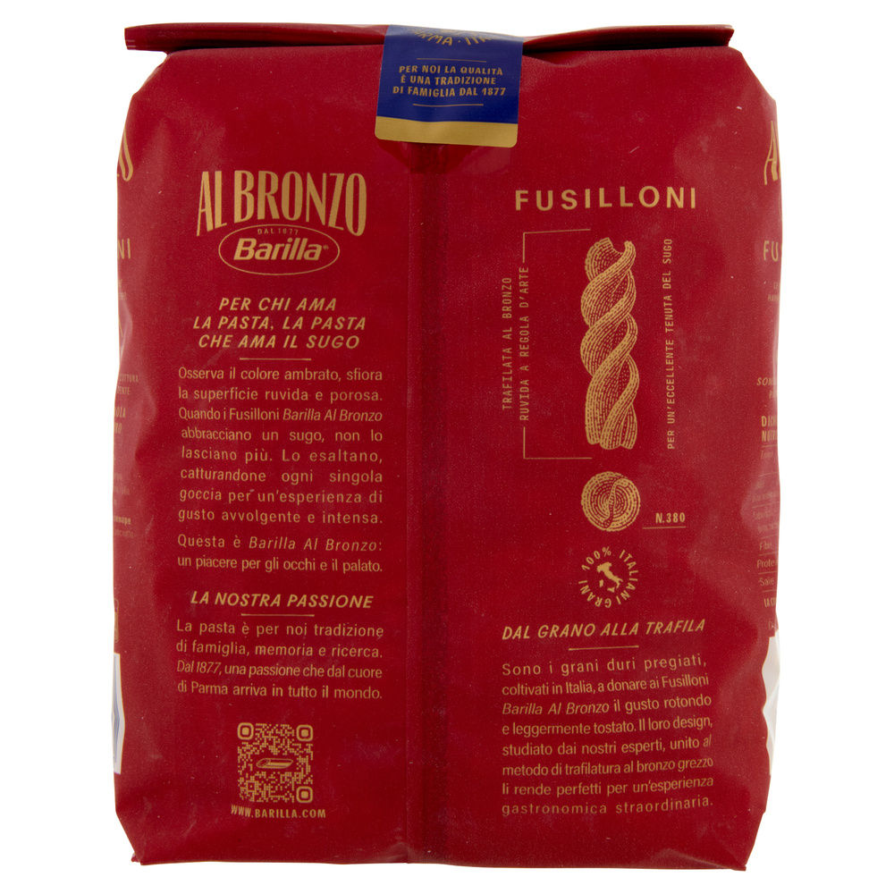 PASTA DI SEMOLA FUSILLONI AL BRONZO BARILLA G500 - 4