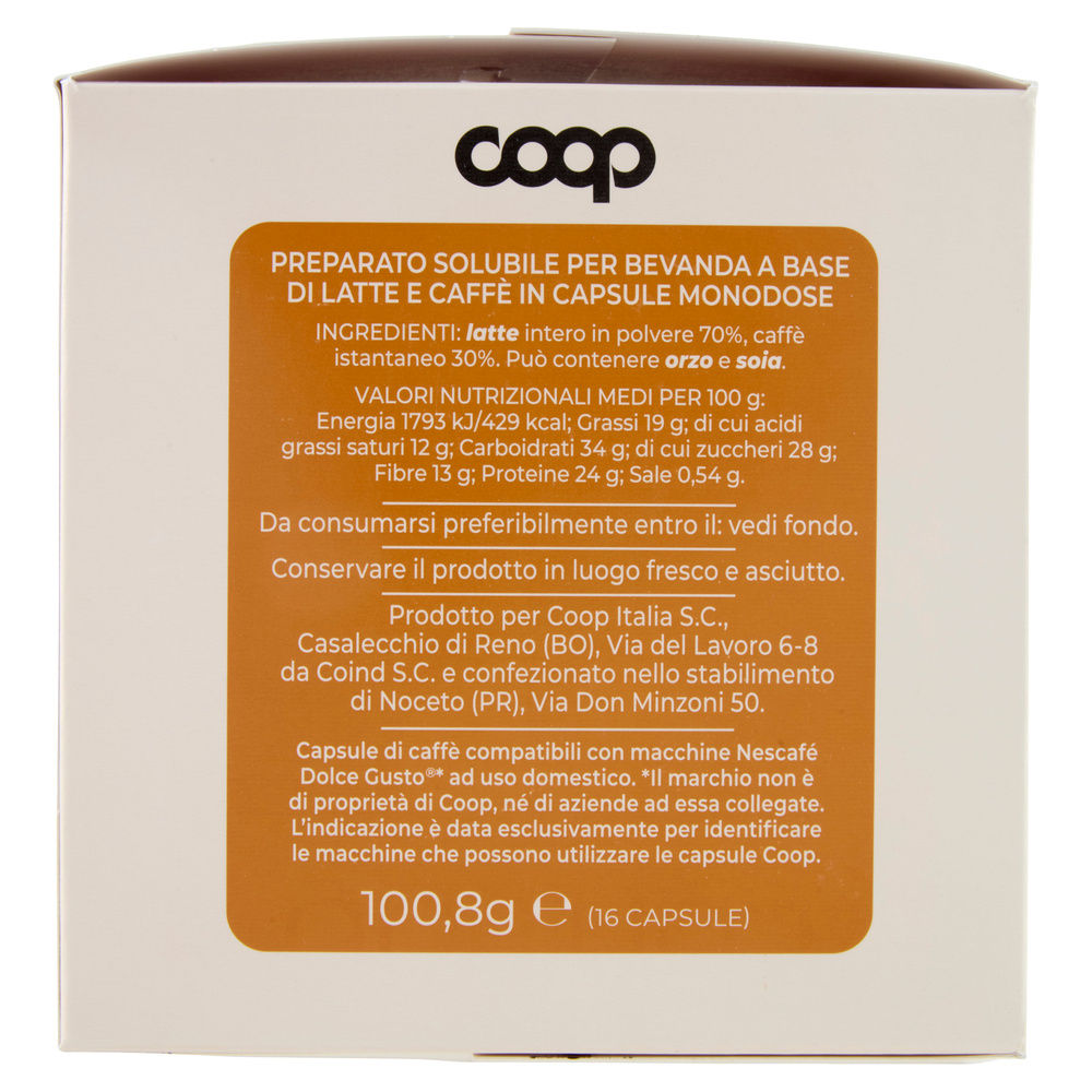 CAFFE' CAPSULE COMPATIBILI DOLCE GUSTO COOP MISCELA CORTADO PZ 16X6,3G G100,8 - 6