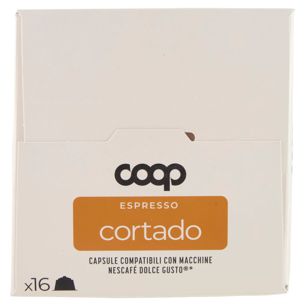 CAFFE' CAPSULE COMPATIBILI DOLCE GUSTO COOP MISCELA CORTADO PZ 16X6,3G G100,8 - 3