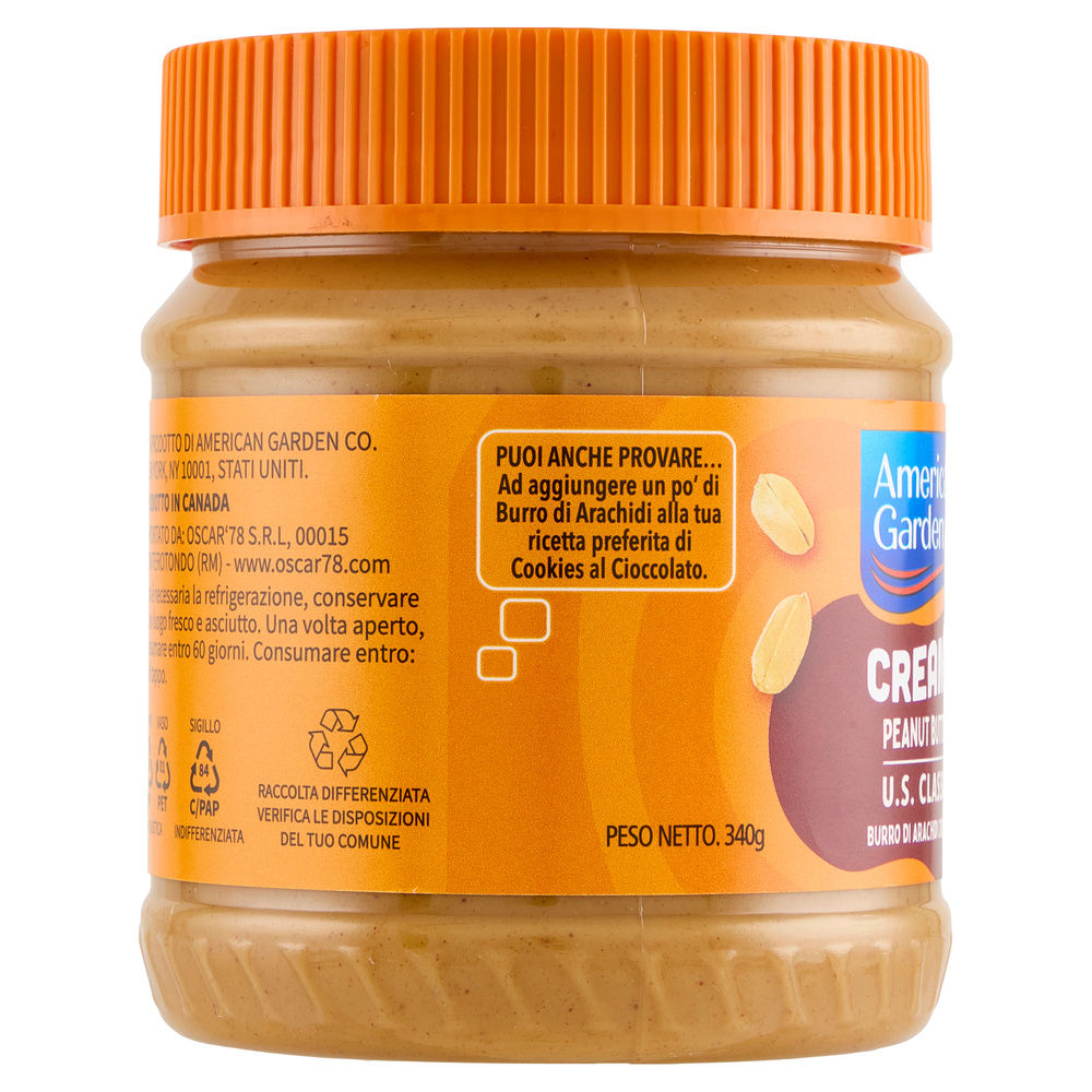 CREMA DI ARACHIDI CREAMY - U.S.A. PEANUTS AMERICAN GARDEN G 340 - 1