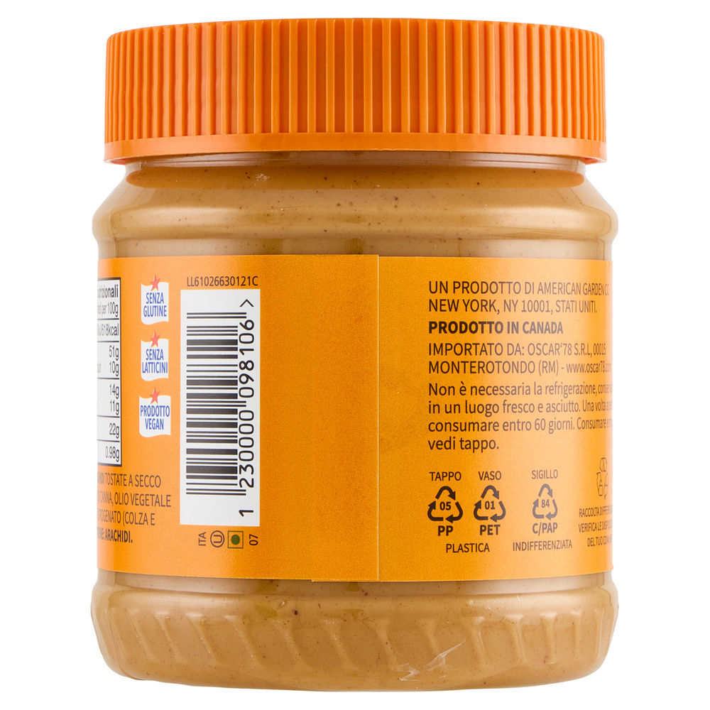 CREMA DI ARACHIDI CREAMY - U.S.A. PEANUTS AMERICAN GARDEN G 340 - 7