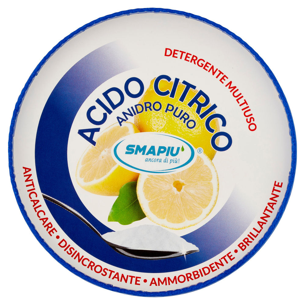 SMAPIU' ACIDO CITRICO ANIDRO PURO - BARATTOLO CARTA 500 G - 6