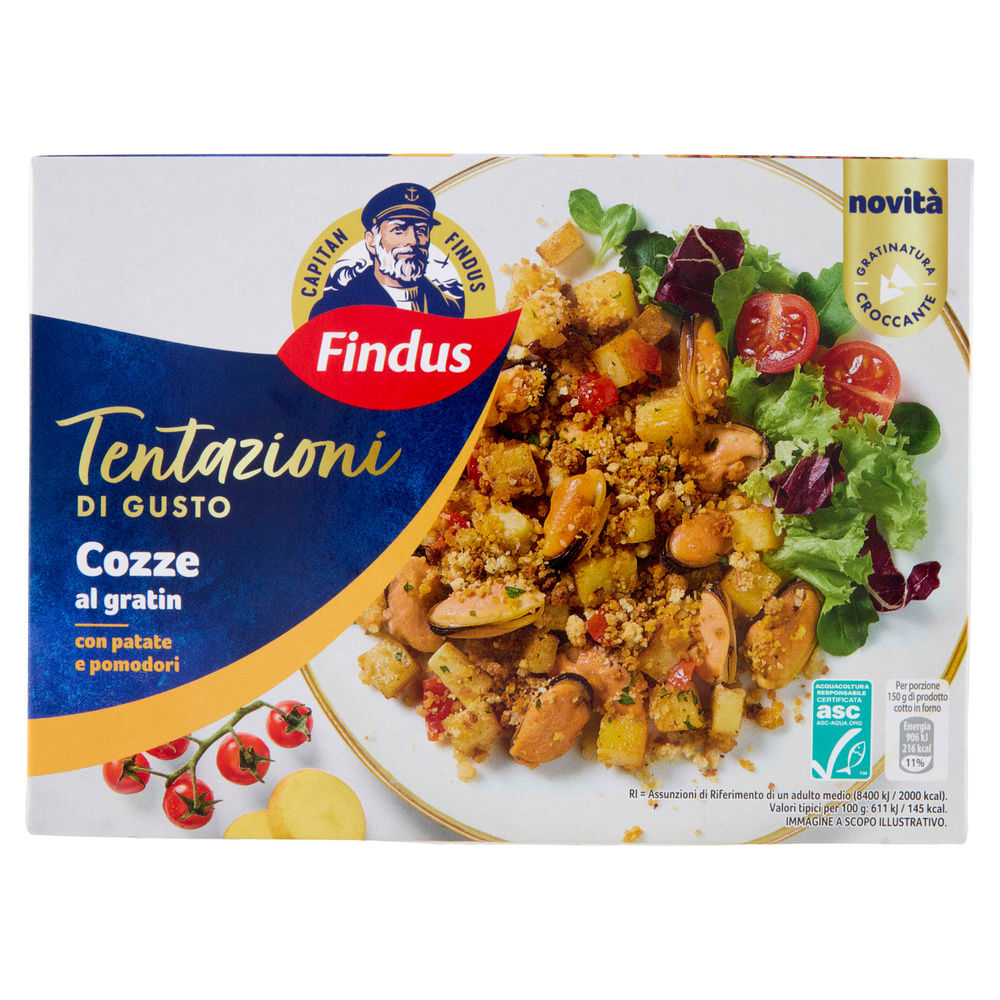COZZE AL GRATIN CON PATATE E POMODORI TENTAZIONI DI GUSTO FINDUS  G 300 - 2