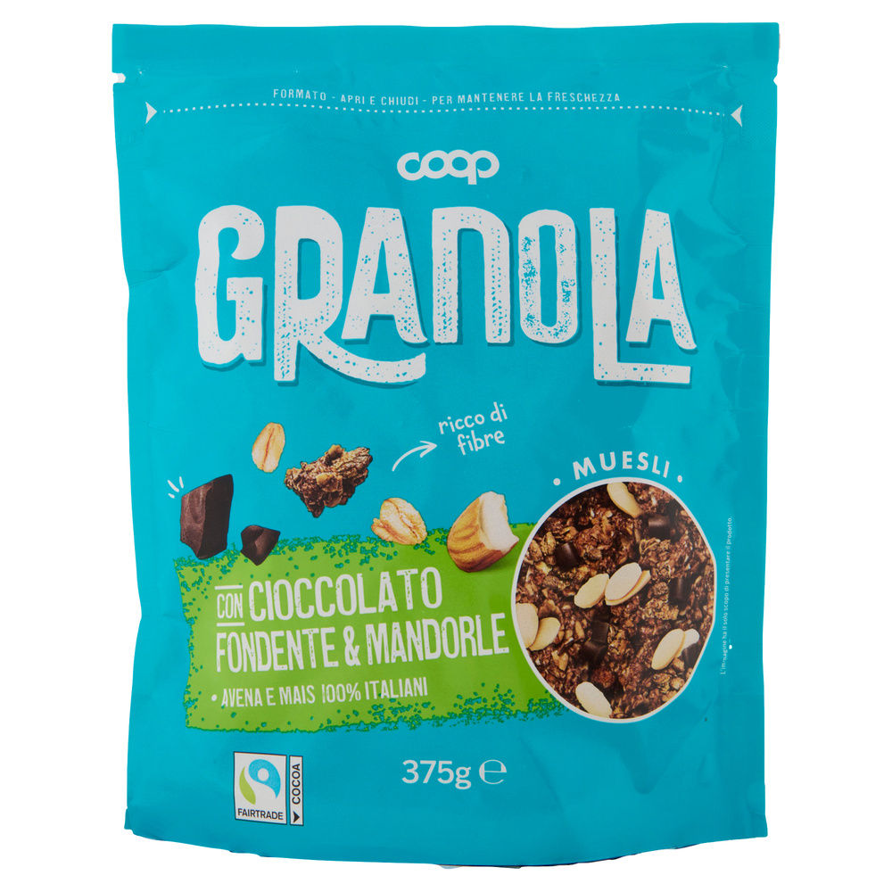 MUESLI GRANOLA CIOCCOLATO FONDENTE E MANDORLE COOP DOYPACK G 375 - 1