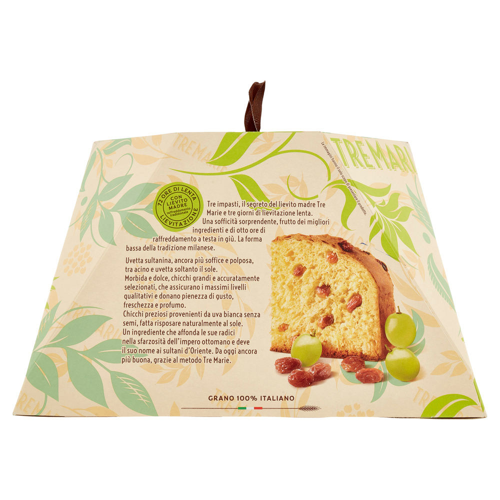 PANETTONE MILANESE SENZA CANDITI TRE MARIE SCATOLA KG 1 - 6