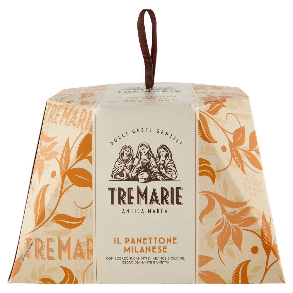 PANETTONE TRADIZIONALE MILANESE BASSO TRE MARIE SCATOLA KG 1 - 6