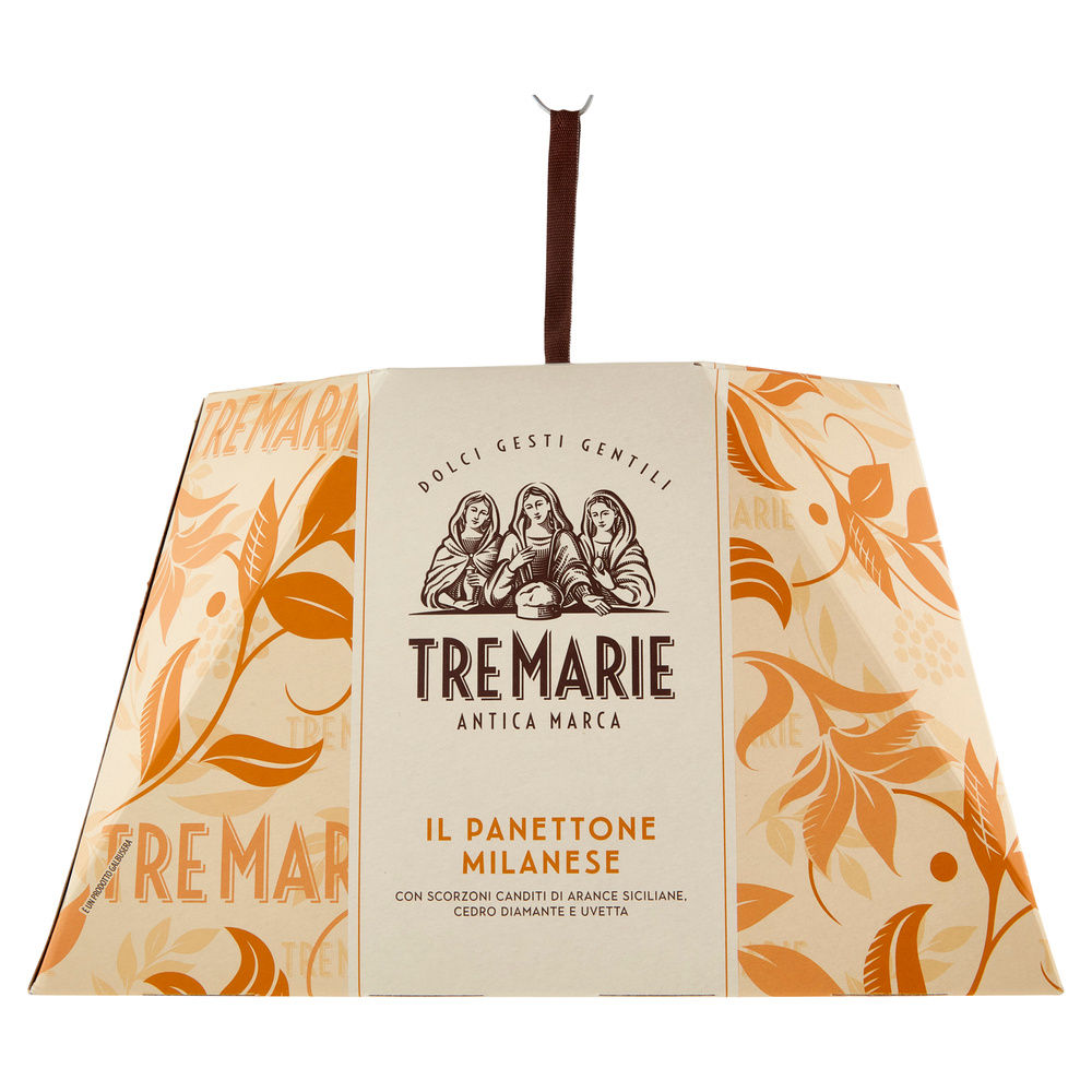 PANETTONE TRADIZIONALE MILANESE BASSO TRE MARIE SCATOLA KG 1 - 7